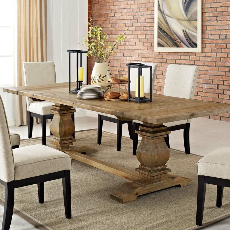 Caterina Rise Solid Wood Extendable Dining Table & Reviews Joss & Main